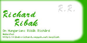 richard ribak business card